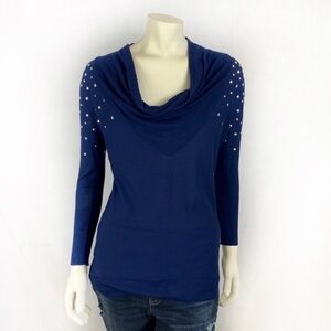 Halston Heritage silk blue sweater size S